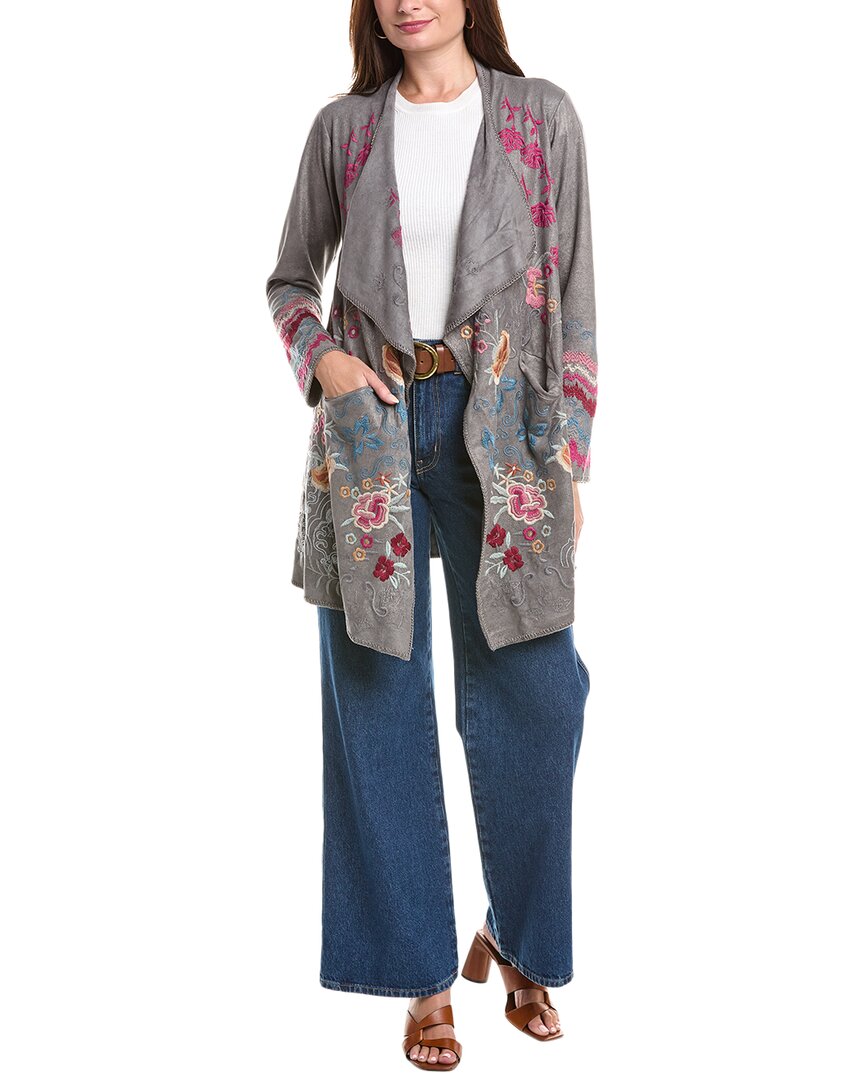 Johnny Was Biya Metallic Sweater In Gray