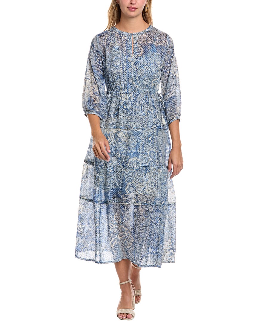 Johnny Was Els Midi Dress In Blue