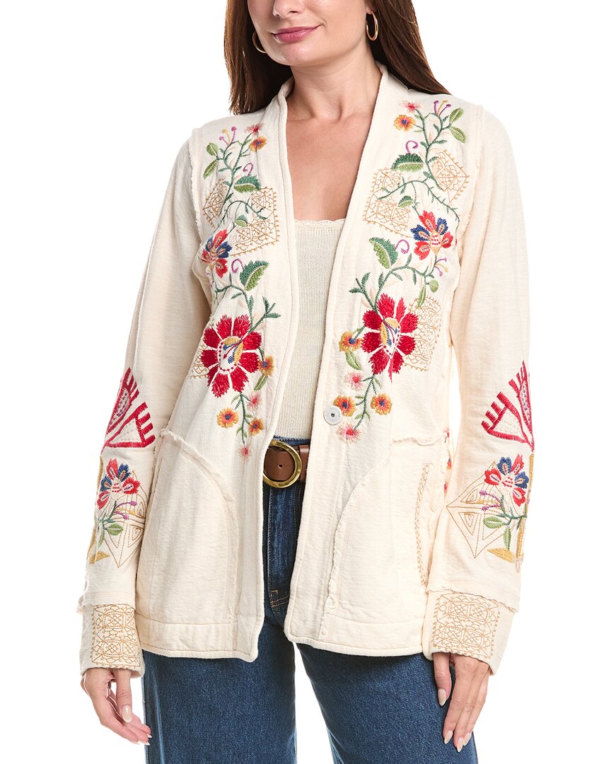 Johnny Was Biya Short Cardigan In Neutral