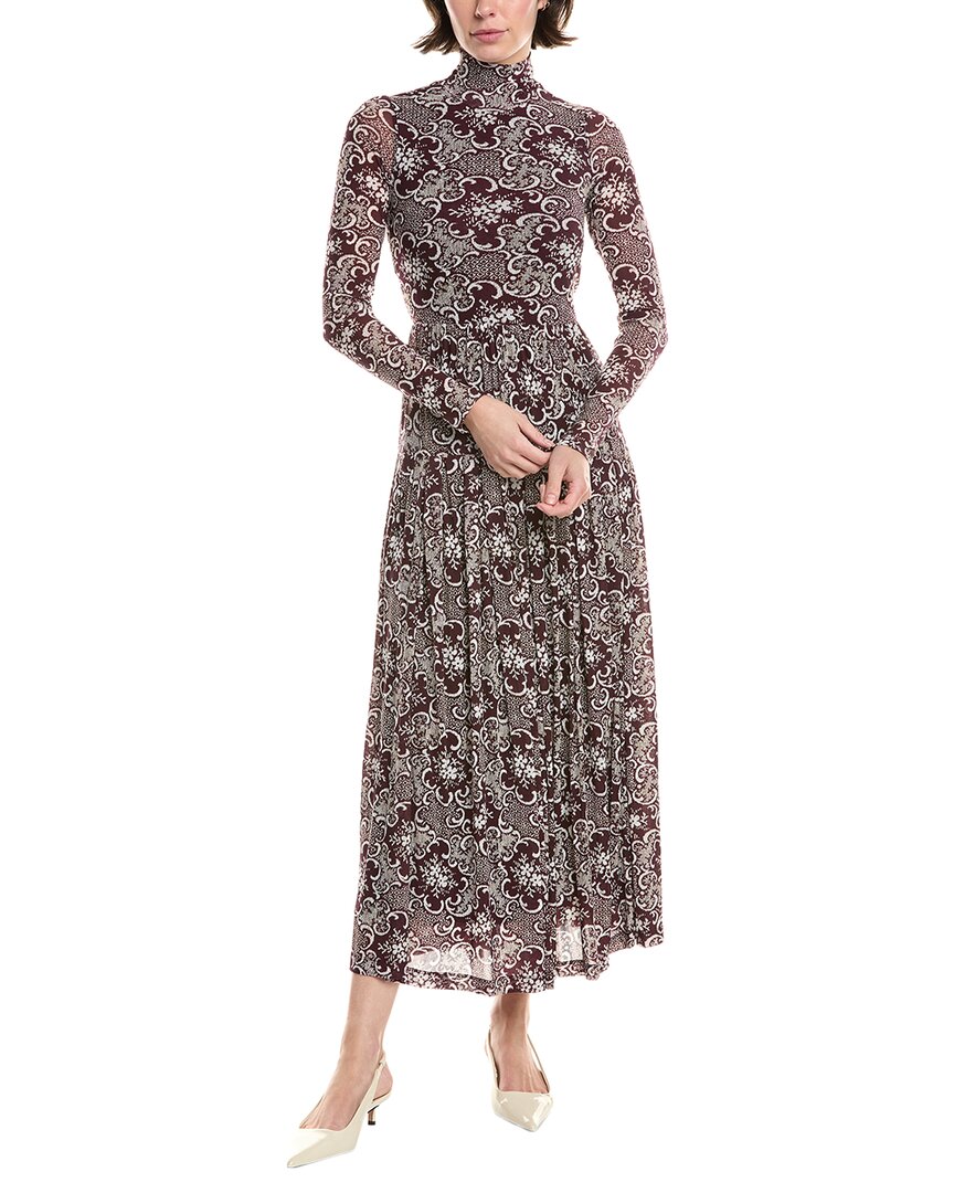 Rebecca Taylor Rochelle Fleur Pleated Maxi Dress In Multi