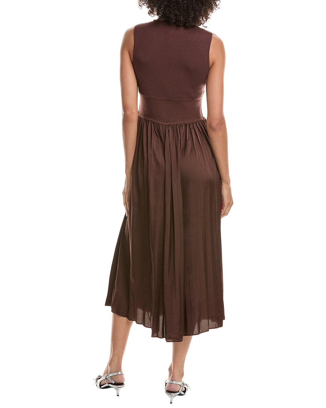 Gilt - Derek Lam 10 Crosby - Maizie Mock Neck Pleated Sweaterdress