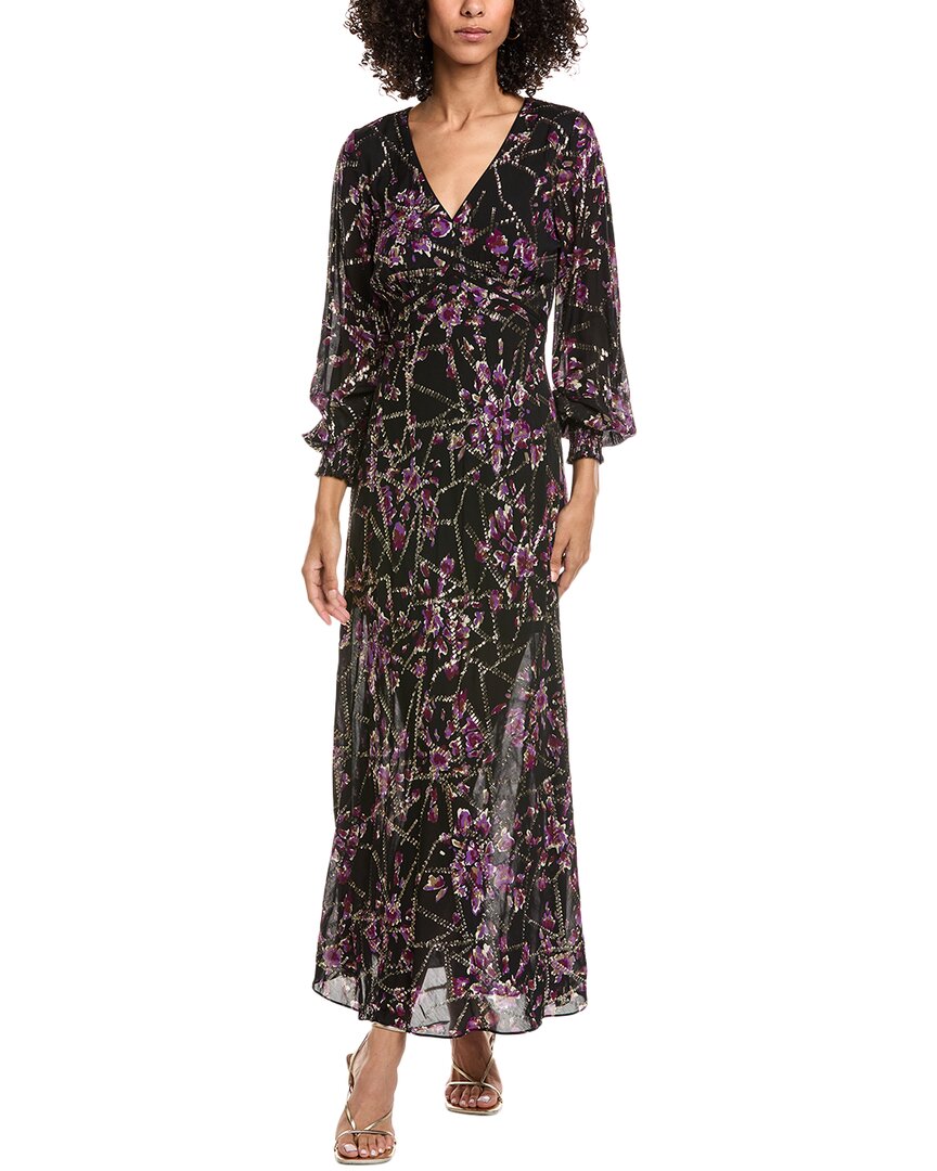 Ba&sh Desir Silk-blend Maxi Dress In Multi