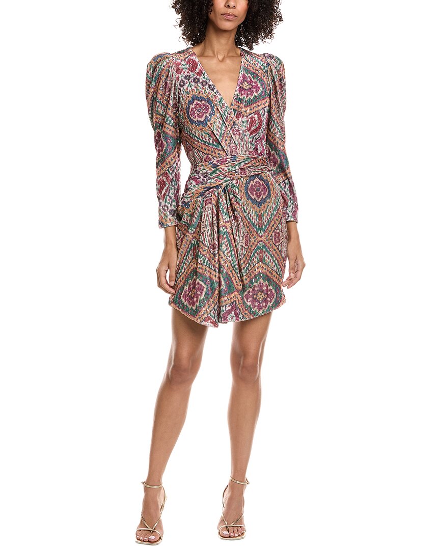 Ba&sh Tola Mini Sequined Dress In Ocre In Multi