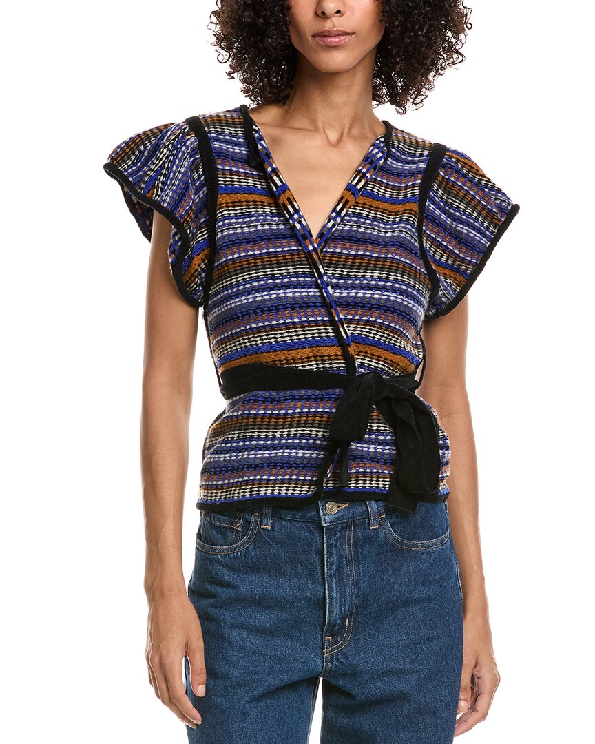 Ba&sh Gilet Wool-blend Wrap Top