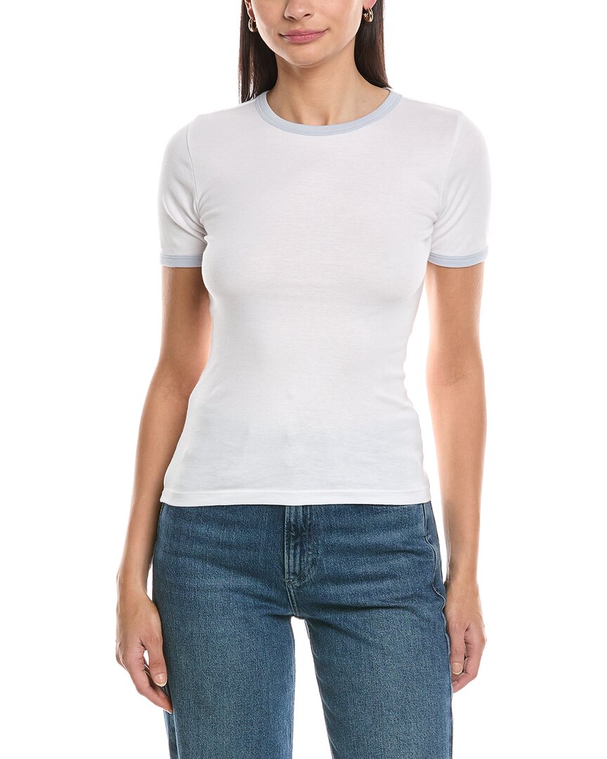 Vince Solid Ringer T-shirt In White