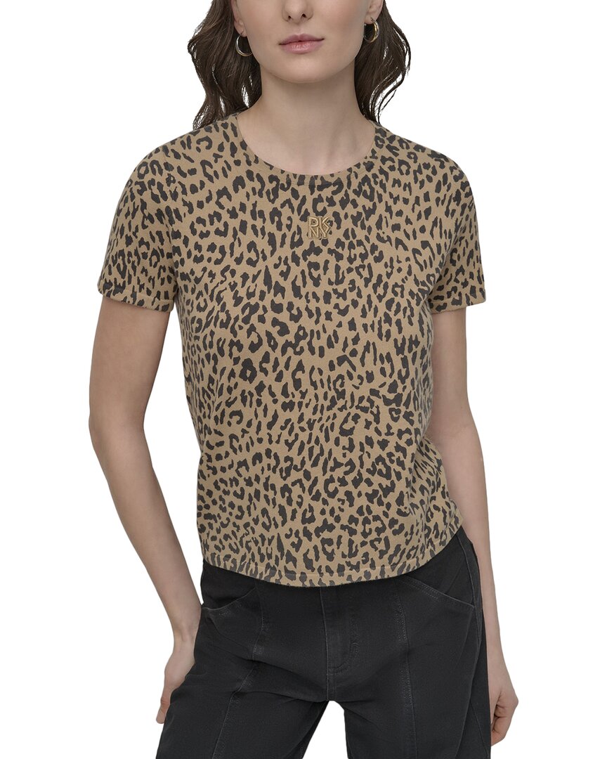 Dkny Cheetah Print T-shirt In Animal Print