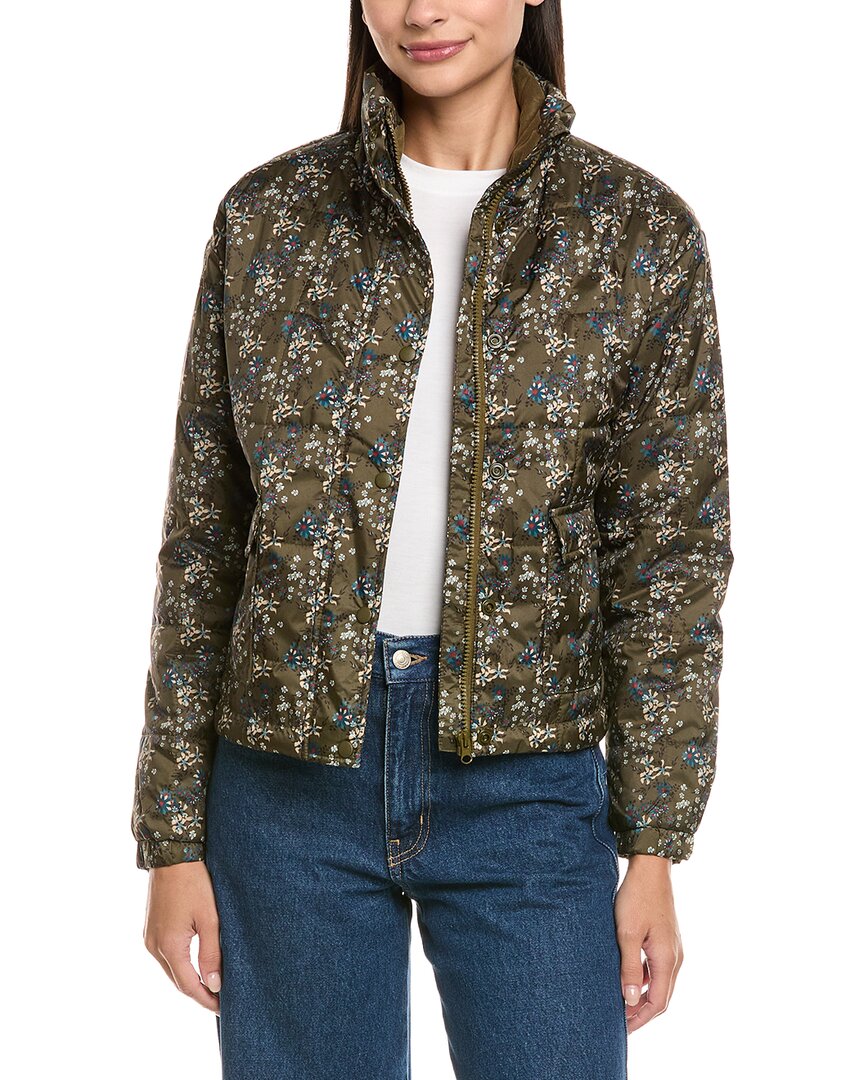Horizon Quilted Print Jacket In Green