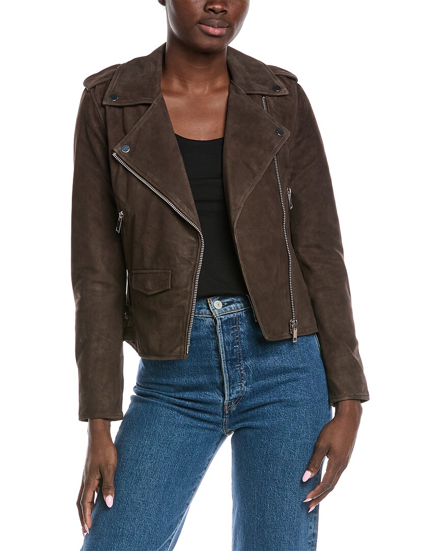 Walter Baker Liz Leather Jacket In Brown
