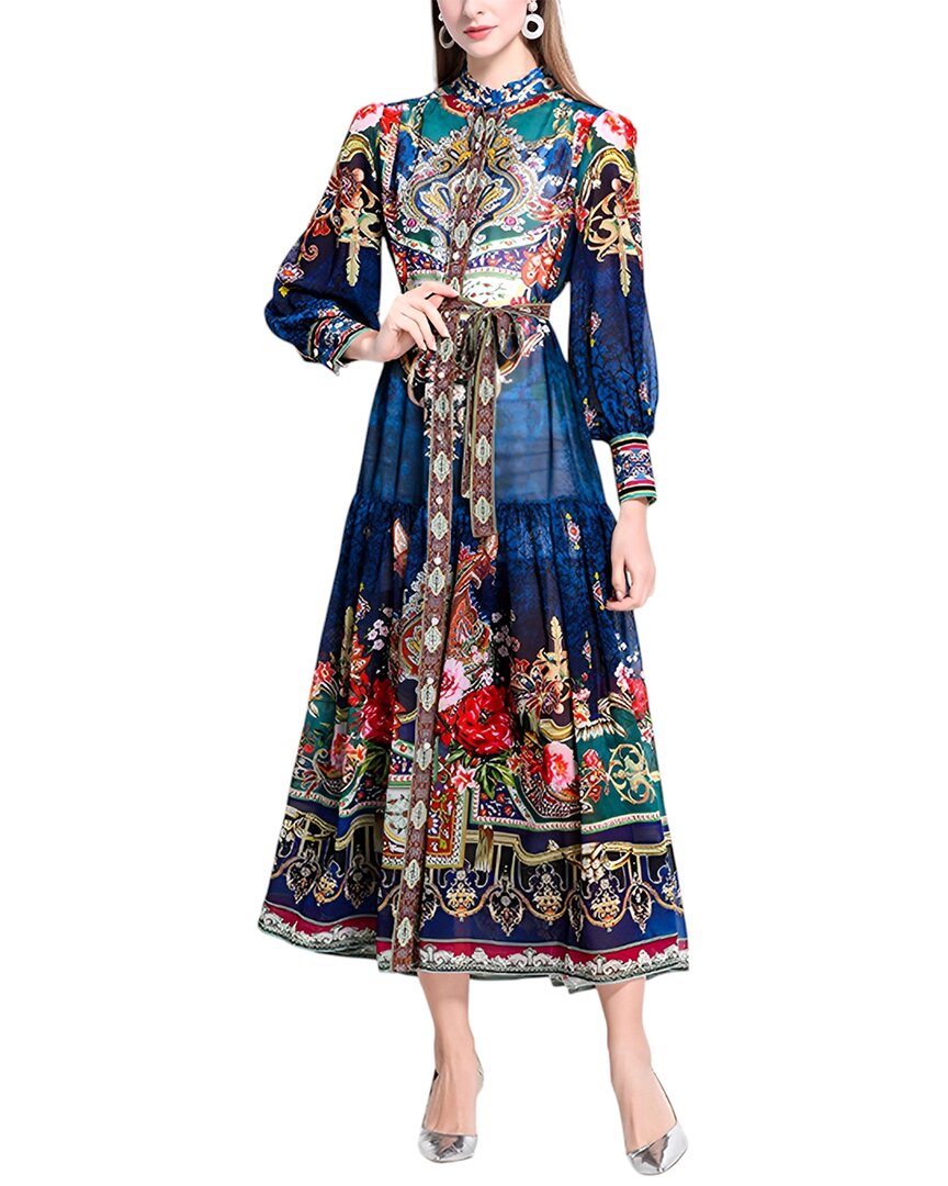Elaine Midi Dress In Blue