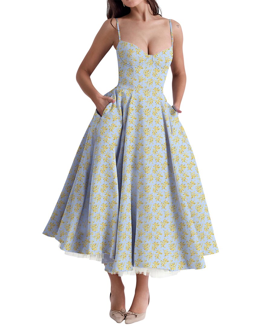 Teodora Midi Dress In Gray