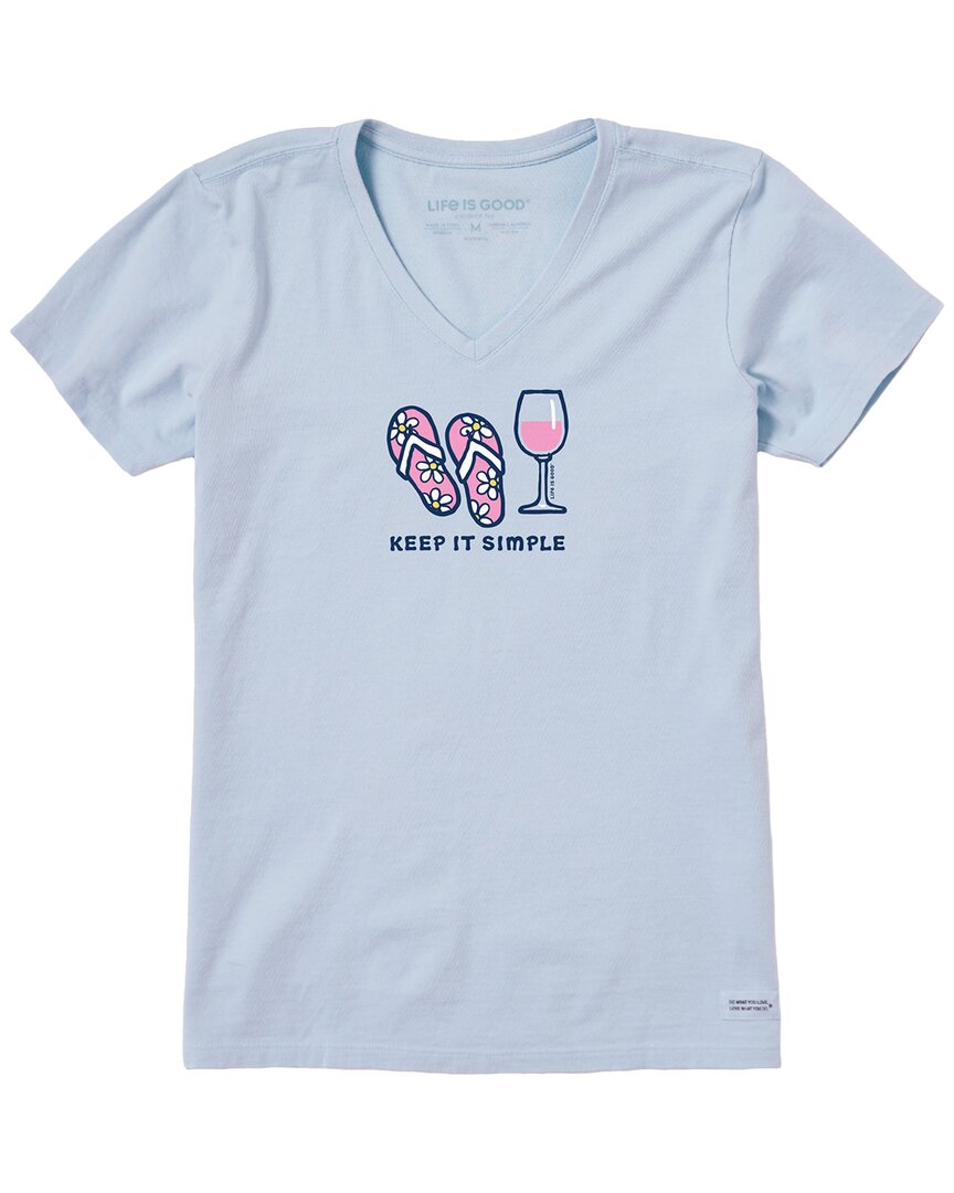 Life Is Good ® Crusher V-neck T-shirt In Blue