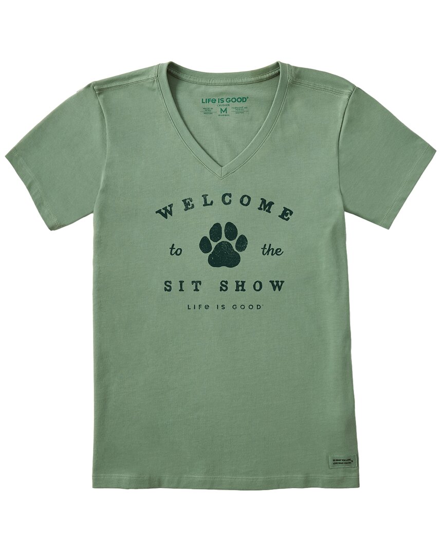 Life Is Good ® Crusher V-neck T-shirt In Green