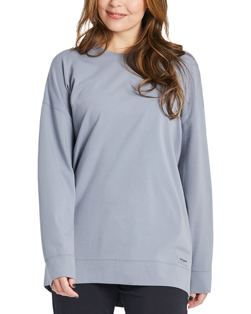 Life Is Good ® Crusher Flex Oversized Crewneck Sweatshirt In Gray