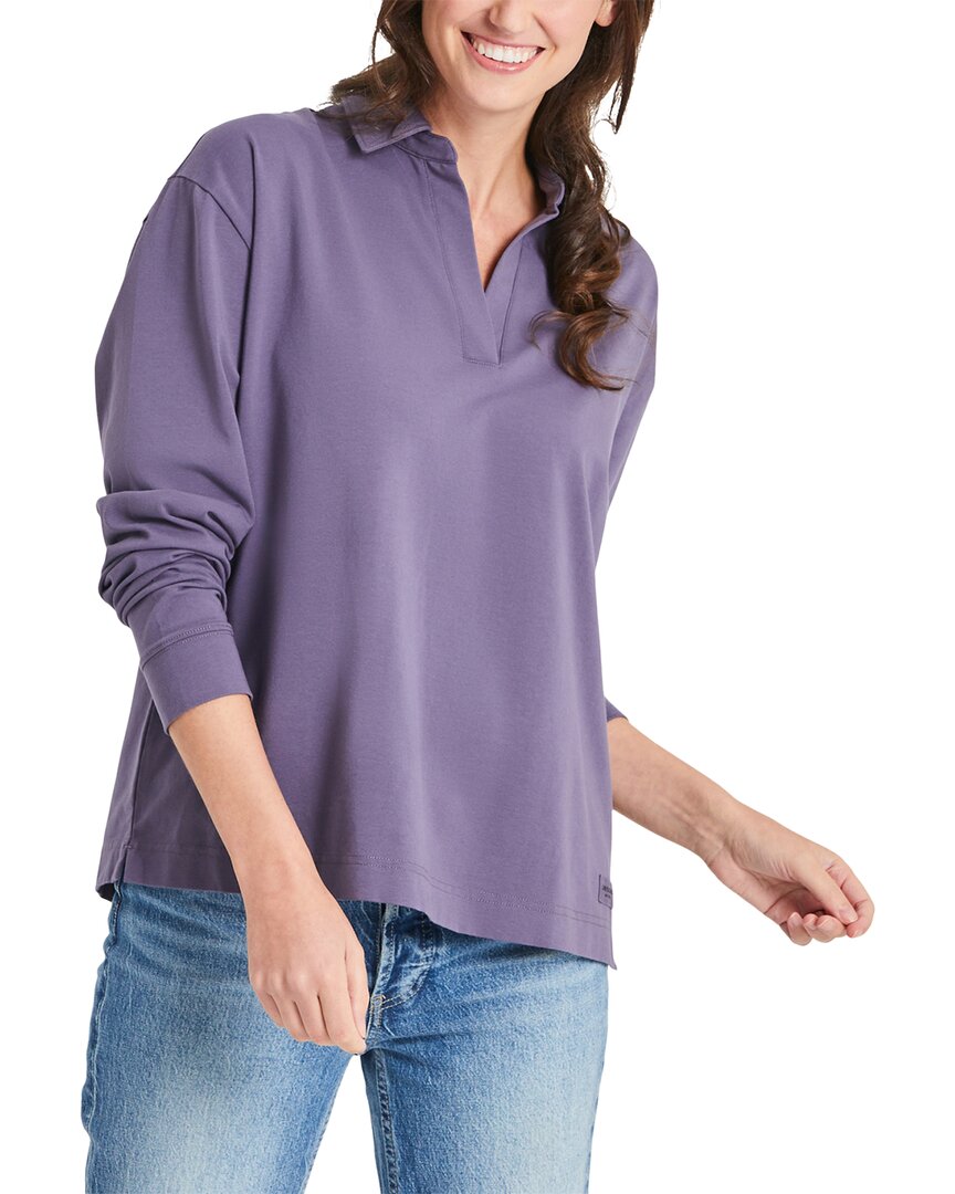 Life Is Good ® Crusher Flex Collared Pullover In Purple