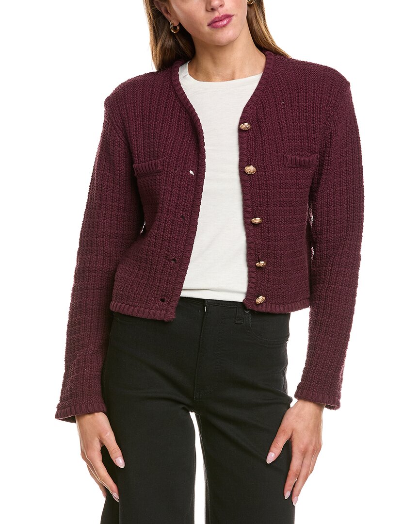 Colette Rose Cardigan In Burgundy