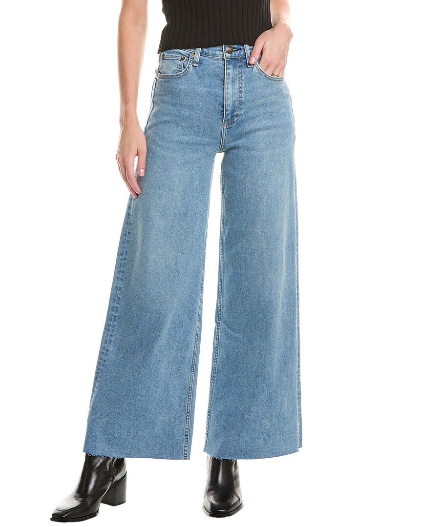 Rag & Bone Flexi Sofie Ankle Monterosso Wide Leg Jean In Blue