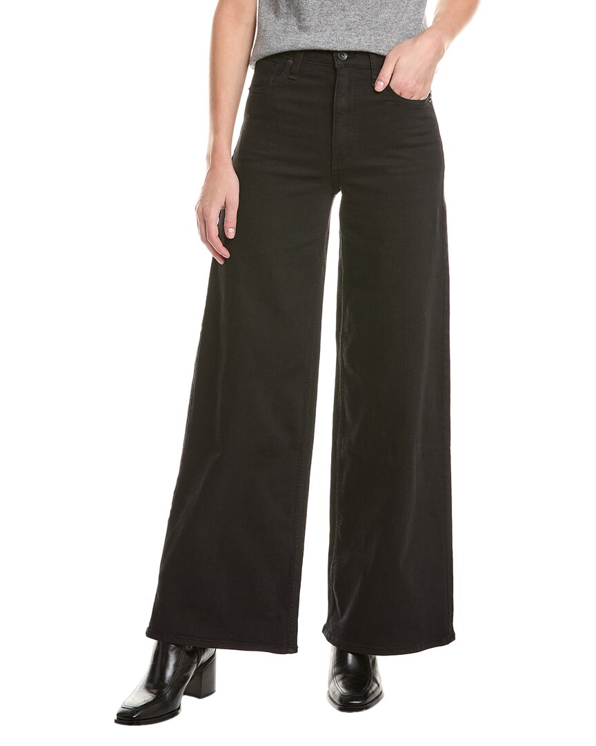 Rag & Bone Womens Logan Mid-rise Wide-leg Stretch-denim Jeans Elenna In Black
