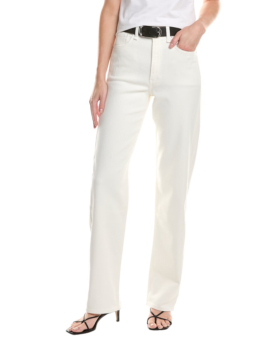 Rag & Bone Shannon White Relaxed Straight Jean In Burgundy
