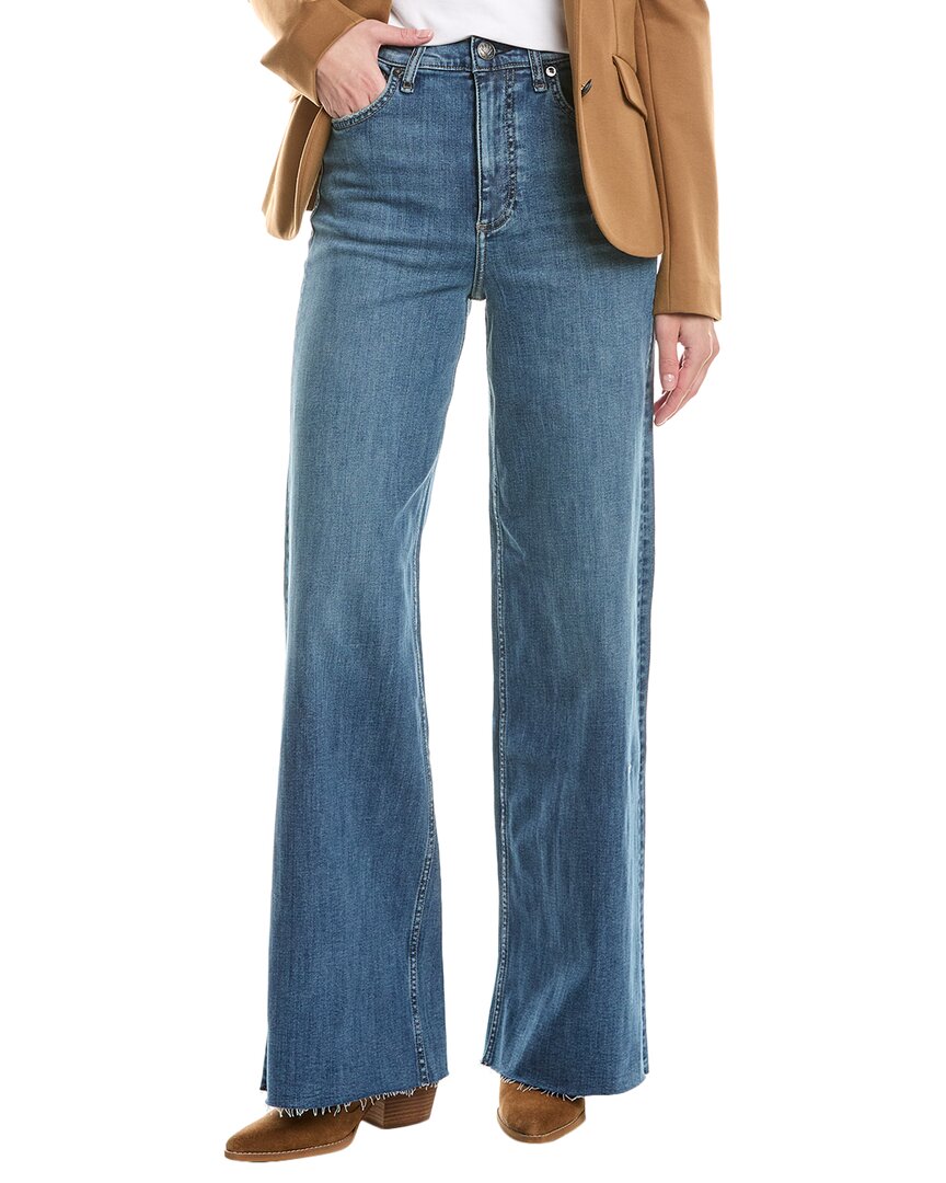 Rag & Bone Flexi Sofie High-rise Full-length Willow Wide Leg Jean In Blue