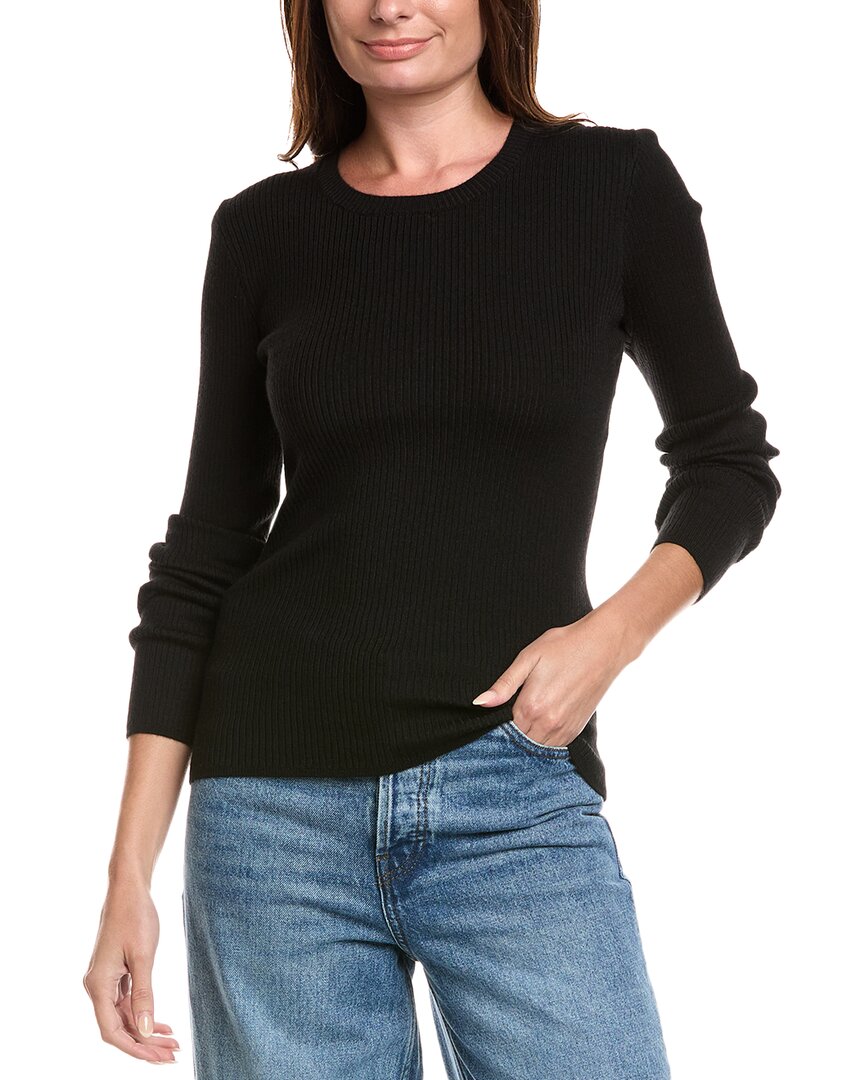 Rag & Bone Annalise Rib Wool-blend Sweater In Black