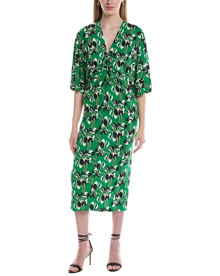 Diane Von Furstenberg Valerie Midi Dress In Green