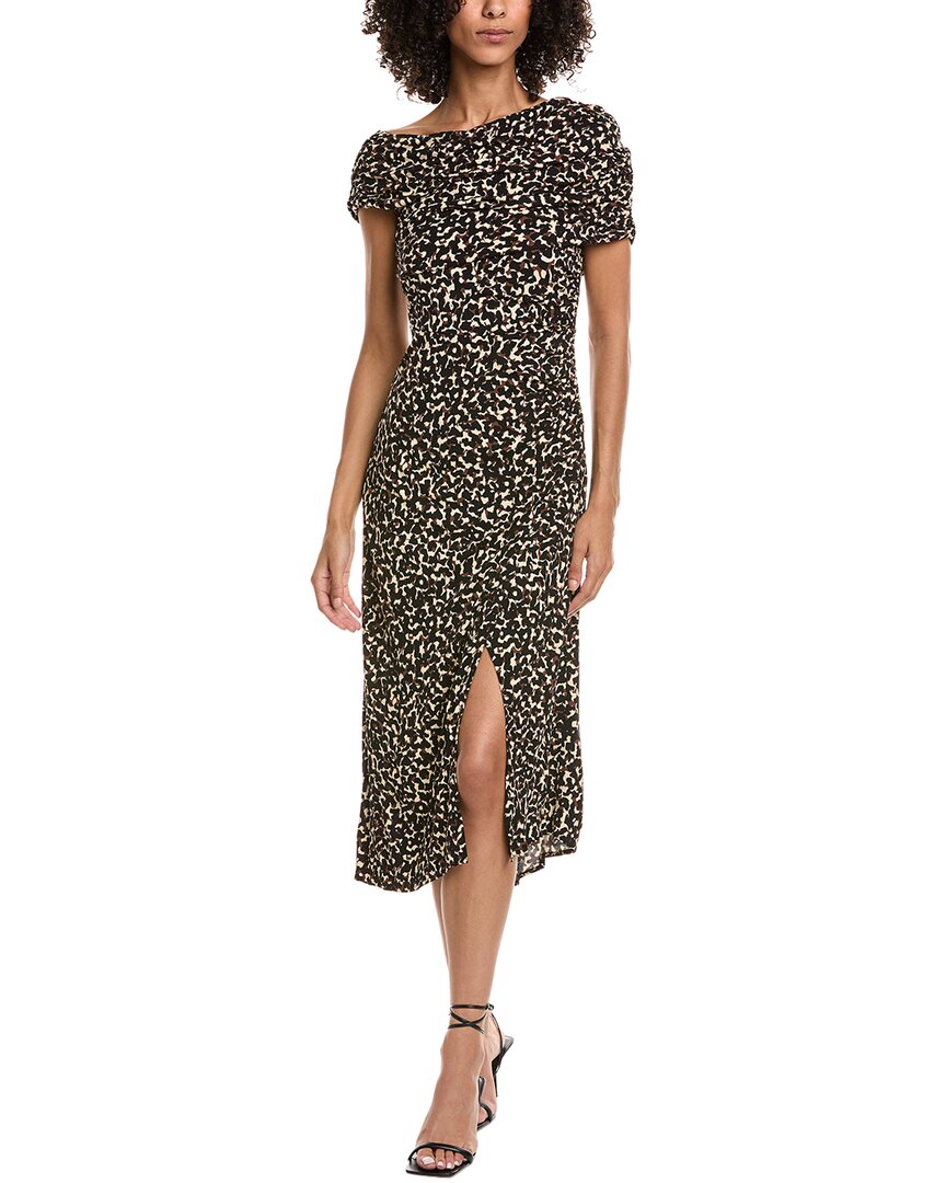 Diane Von Furstenberg Agustin Midi Dress In Brown