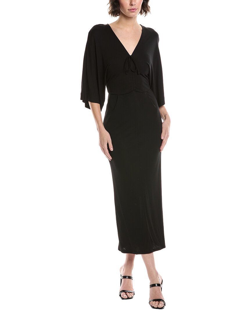 Diane Von Furstenberg Valerie Midi Dress In Black