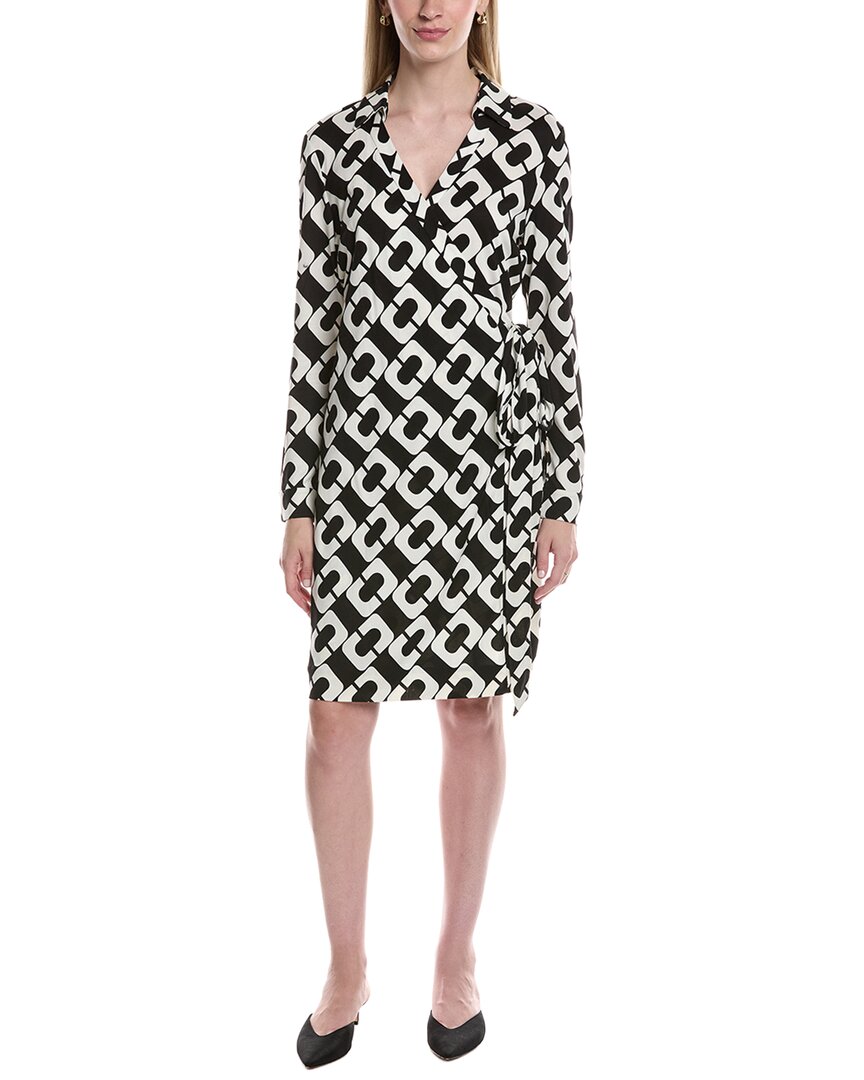 Diane Von Furstenberg New Jeanne Two Silk Wrap Dress In Multi
