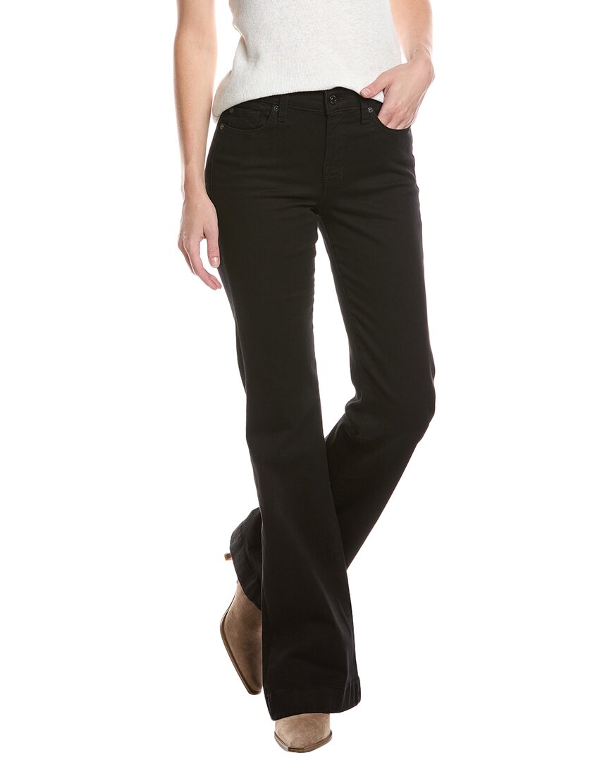 7 For All Mankind Dojo Night Black Kick Flare Jean In Black