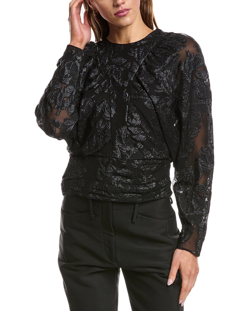 Iro Mabel Silk-blend Top In Black