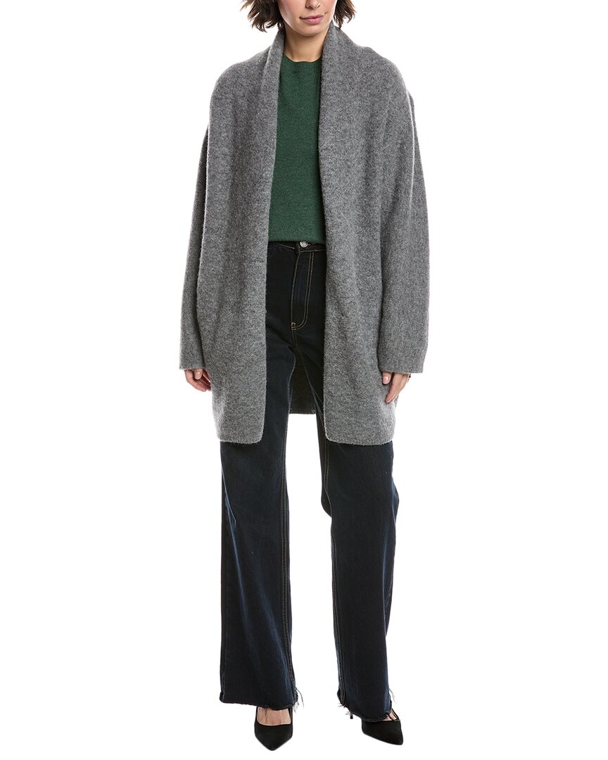 Vince Milled Wool Wrap In Gray