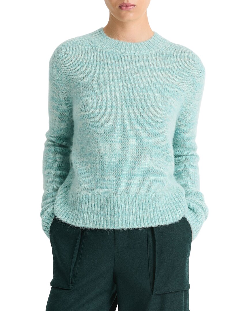 Vince Marl Crewneck Alpaca & Wool-blend Sweater In Blue