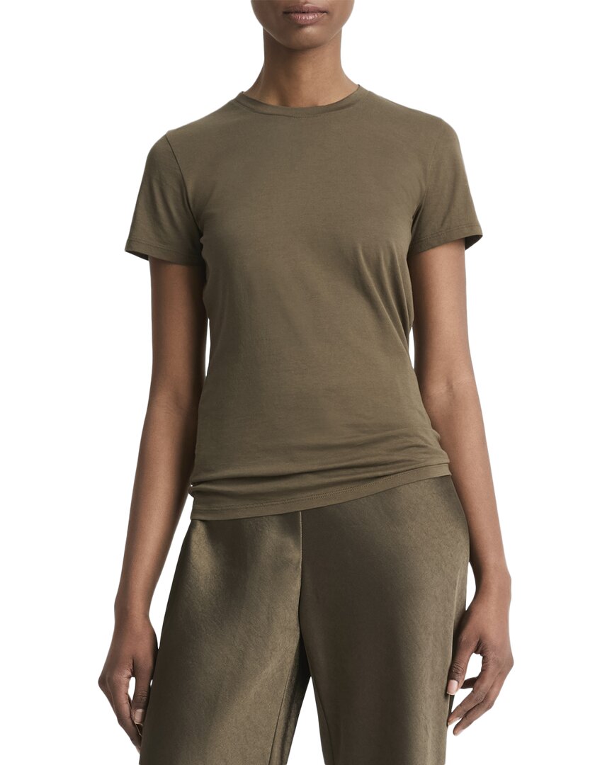 Vince Essential Crew Top In Green