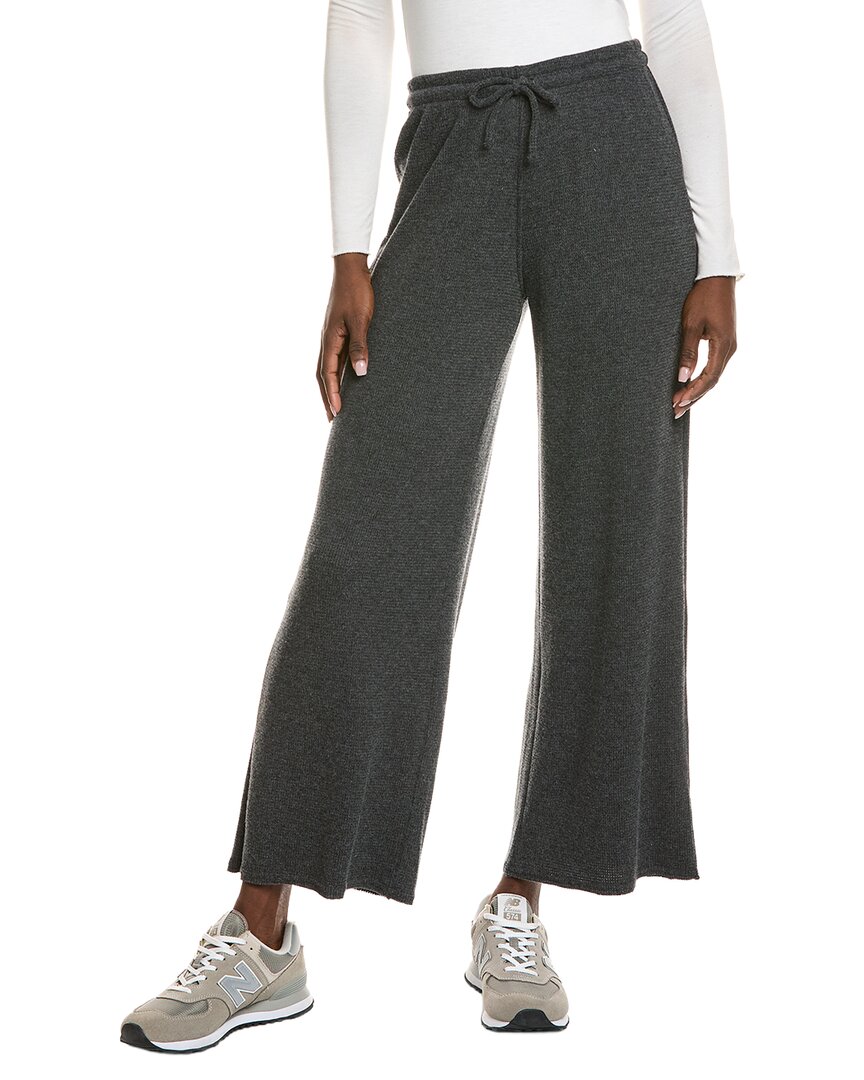 Perfectwhitetee Brushed Thermal Wide Leg Pant In Black