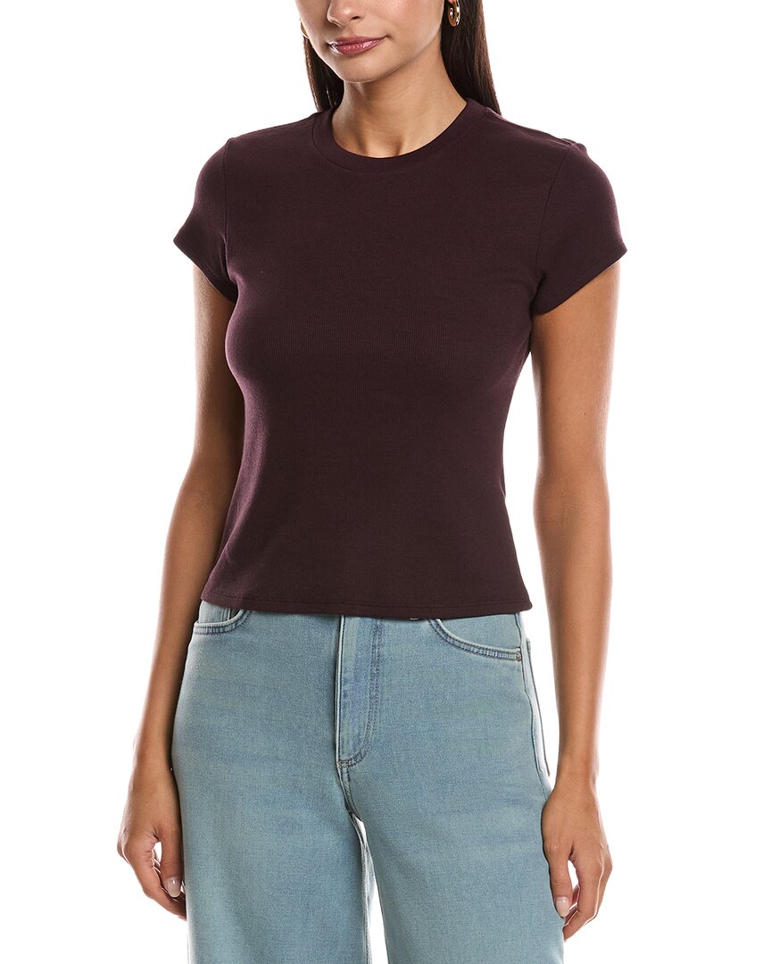 Perfectwhitetee Ribbed Baby T-shirt In Purple