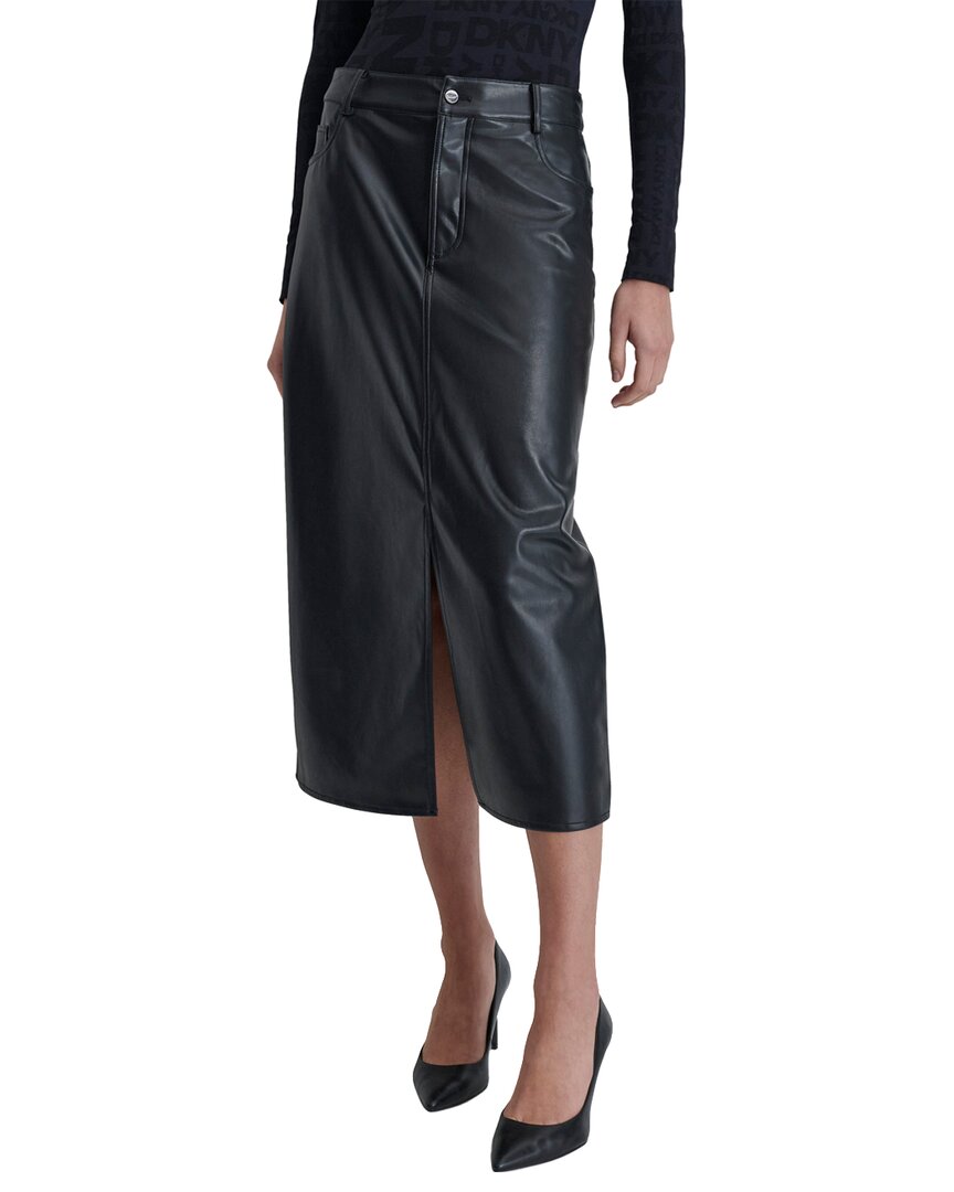 Dkny 5-pocket Midi Skirt In Black