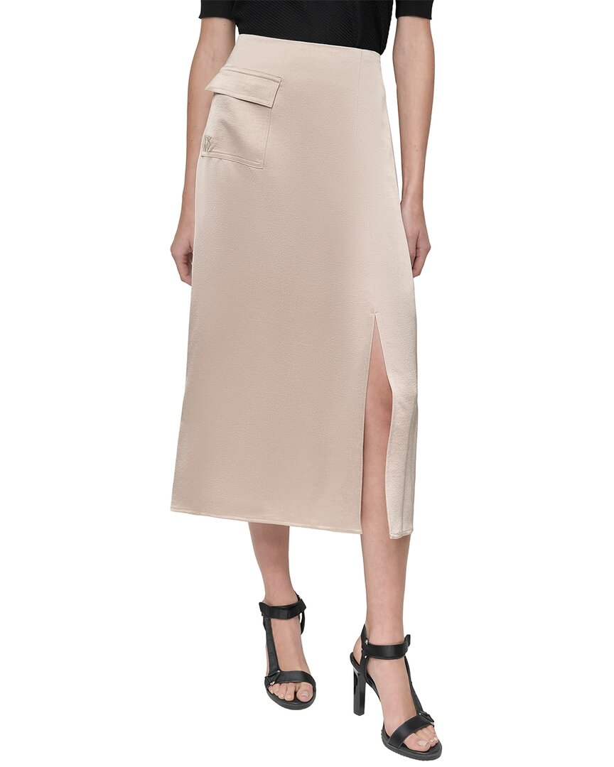 Dkny Midi Skirt In Brown