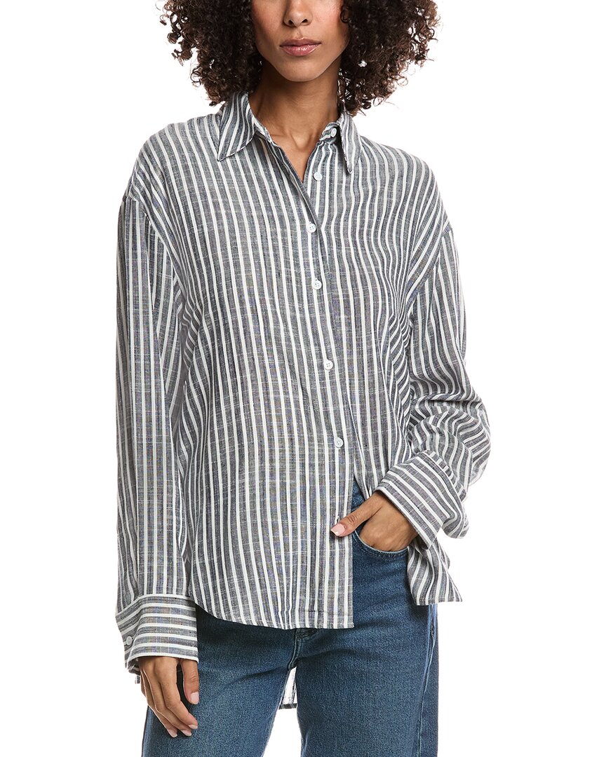 Lyra & Co Linen-blend Shirt In Multi