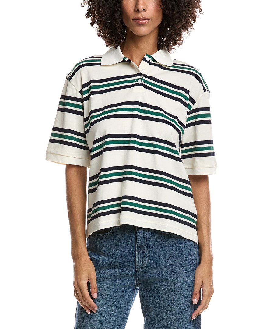 Lyra & Co Boxy Polo Shirt In White