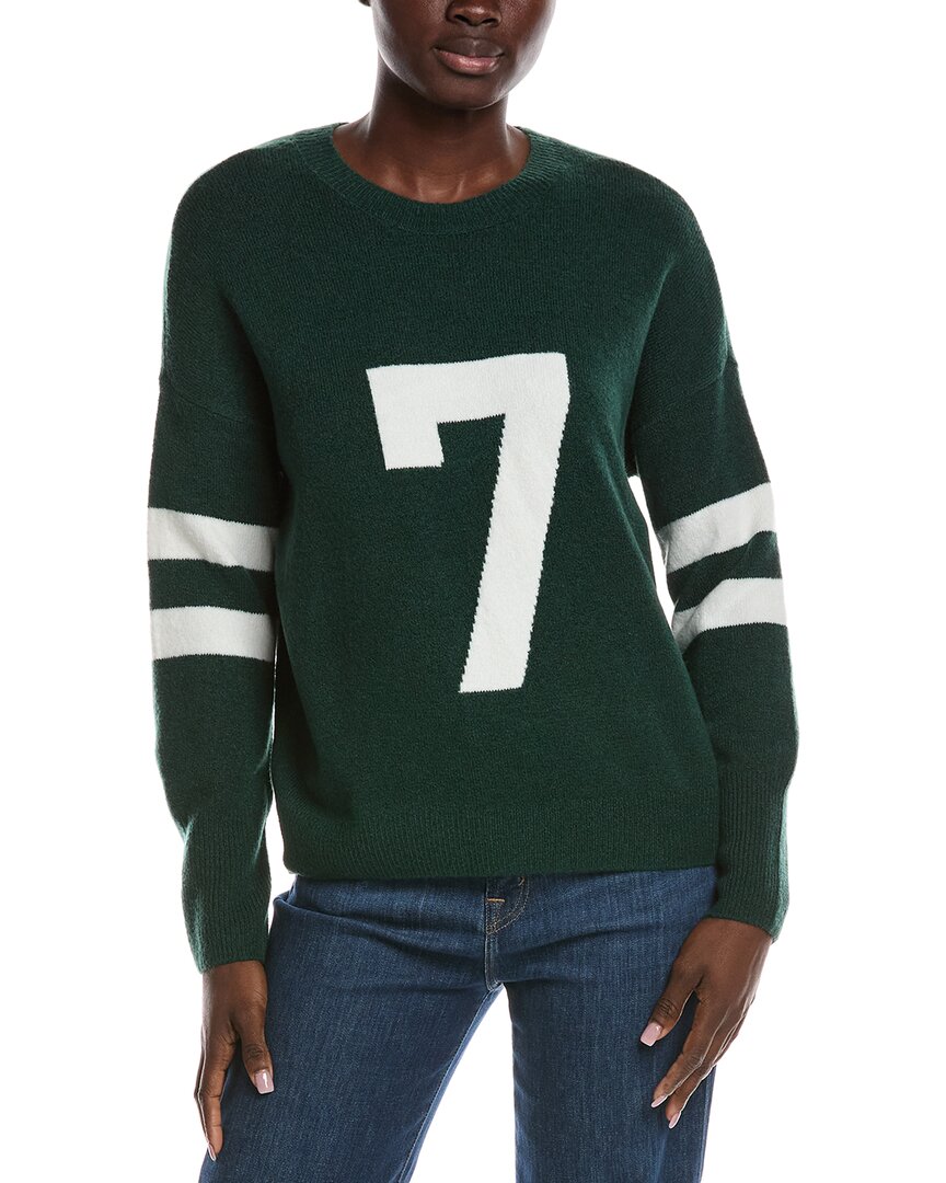 Vince Camuto Number Design Sweater In Green