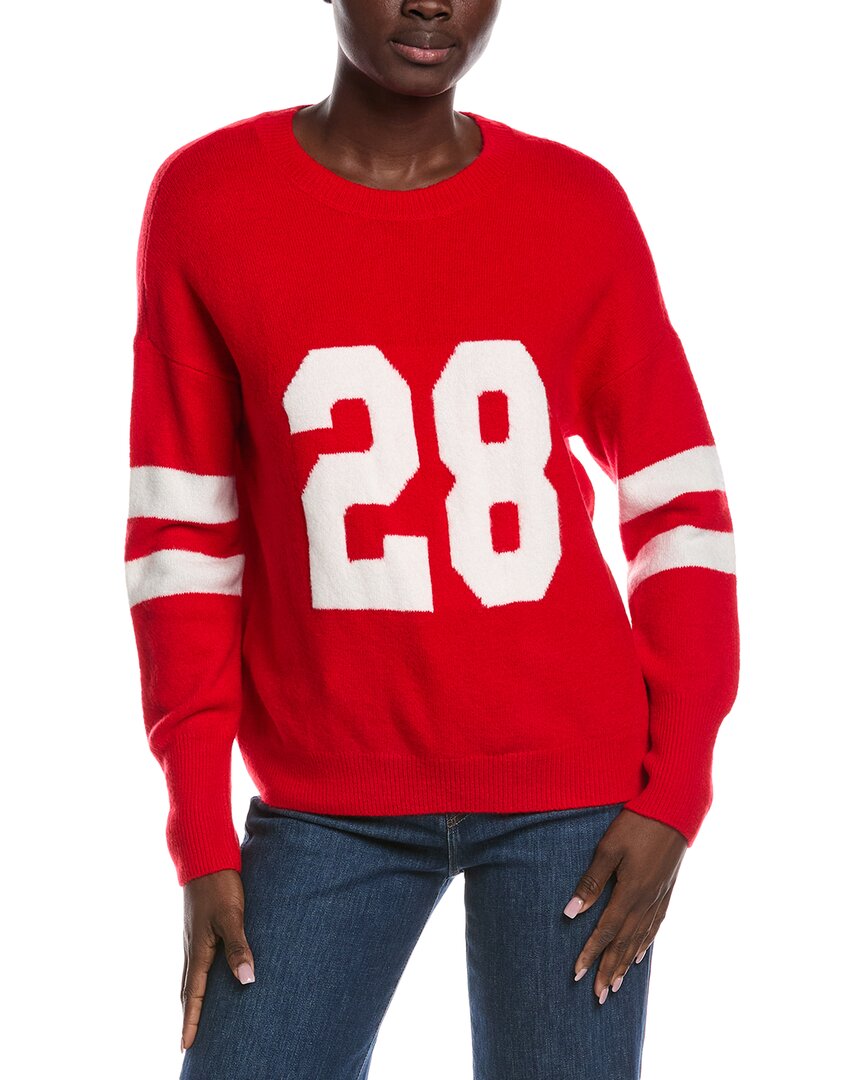 Vince Camuto Number Design Sweater In Red