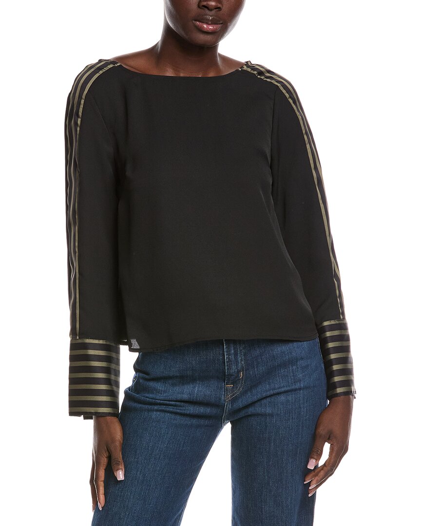Vince Camuto Crewneck Blouse In Black