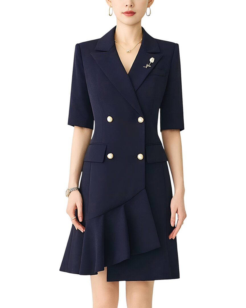 Monique Lagarde Mini Dress In Blue