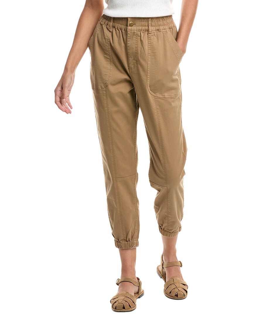 Michael Stars Sunny Mid-rise Tapered Pant In Brown