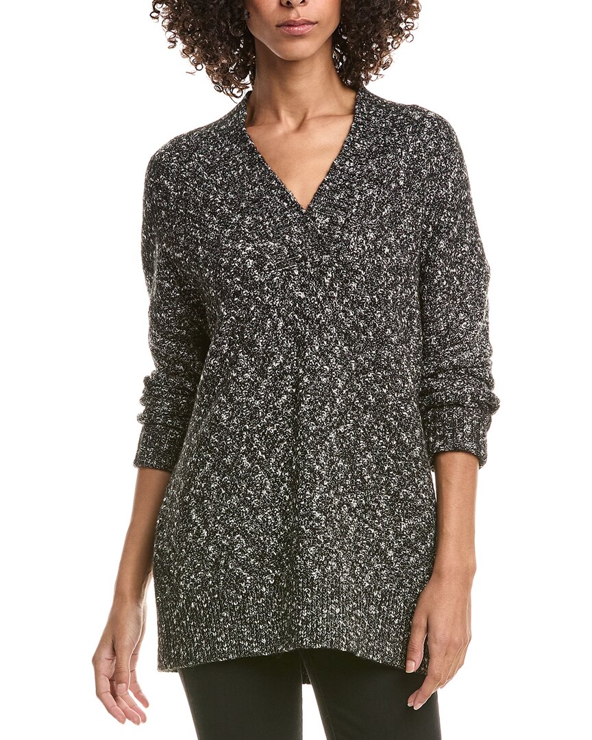 Michael Stars Nova V-neck Tunic Sweater In Black