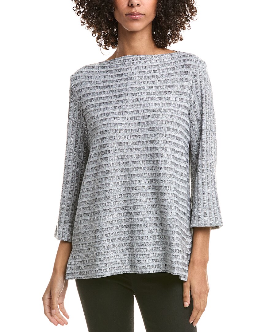 Michael Stars Bibi Boat Neck Top In Gray