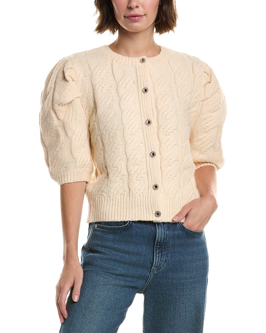 Nanette Lepore Wool-blend Cardigan In Neutral