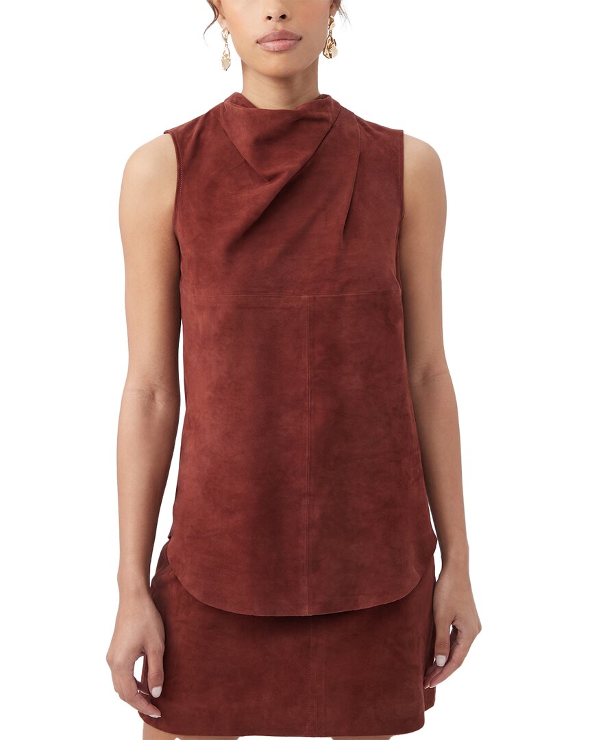 Trina Turk Lenaya 2 Suede Top In Brown