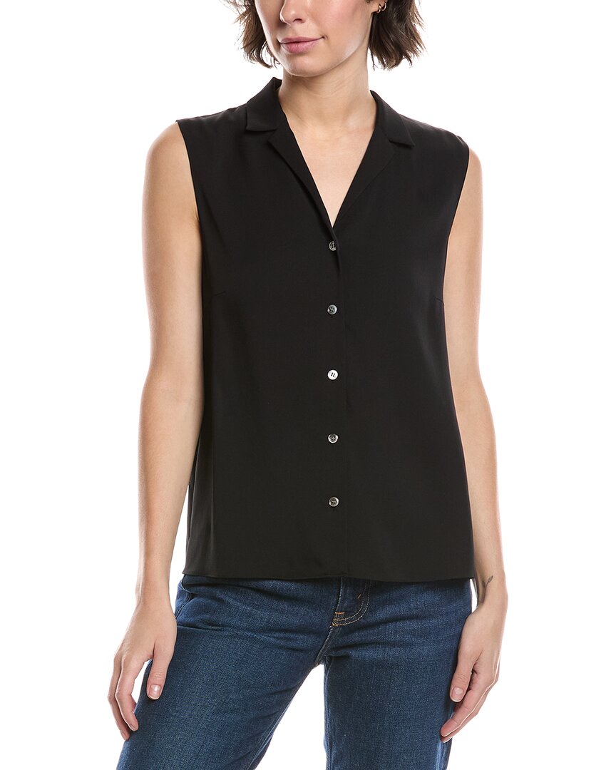 Theory Silk Blouse In Black
