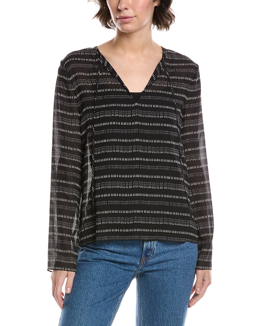 Theory Silk Top In Black